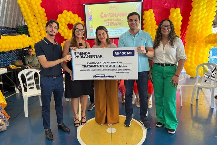 Deputado Alexandre Ayres destina R$ 400 mil em emenda para zerar fila de crianças autistas na Associação O Consolador, em Maceió