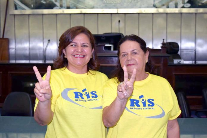 Zilneide Lages com a candidata a vice-presidente, Maria Luíza.