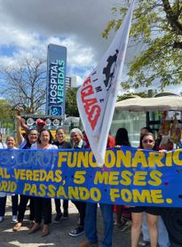 Trabalhadores do Veredas voltam a protestar após seis meses de salários atrasados