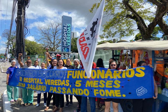 Trabalhadores do Veredas voltam a protestar após seis meses de salários atrasados