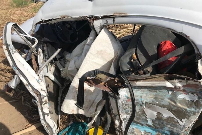 Veículo envolvido em acidente na AL-215