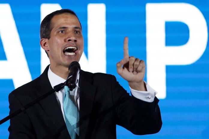 O presidente interino da Venezuela, Juan Guaidó,