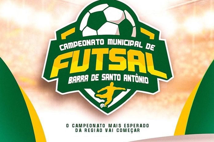 Barra de Santo Antônio inicia nesta terça-feira (11) o Campeonato Municipal de Futsal 2023