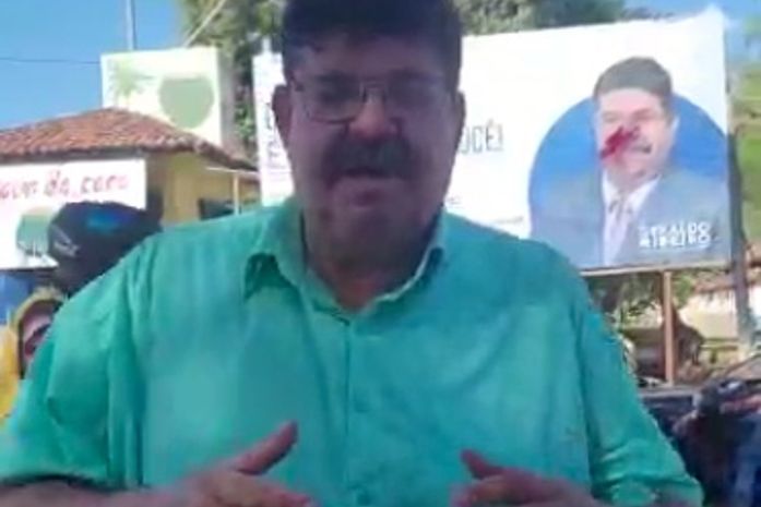 “Palmeira não merece isso” disse Geraldo Ribeiro sobre atos de vandalismo contra o seu outdoor