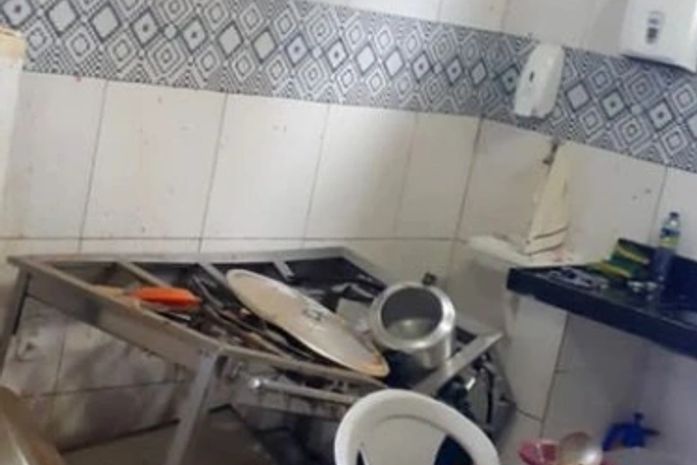 Panela de pressão explodiu em escola de Feira Grande.