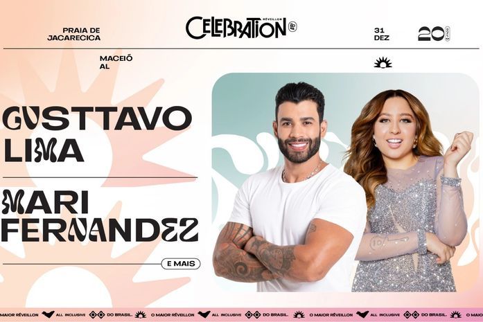 Réveillon Celebration anuncia Gusttavo Lima, Mari Fernandez e mais novidades numa festa para comemorar duas décadas
