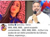 "Adeus, esperança", critica cantora Anitta após vitória de Arthur Lira na Câmara 