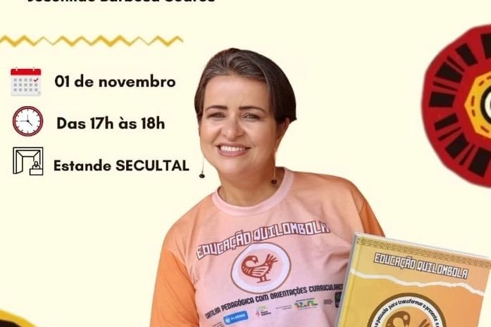 Professora vilelense  lança, na 11ª Bienal,  a primeiríssima Cartilha Alagoana de Educação Quilombola. Salve!