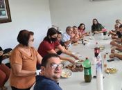 Presidente Thiago ML e o vice-presidente Dr. Fábio, participam de almoço com servidores da Casa 
