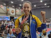 Com apoio do Governo de Alagoas, atleta alagoana conquista o título mundial de karatê no México
