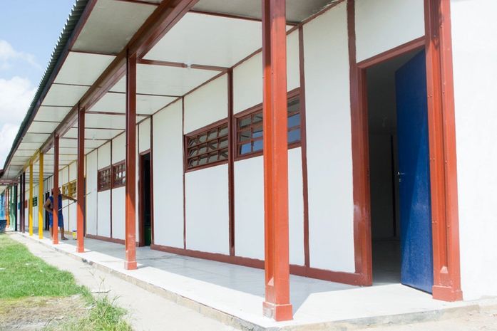 A Escola Dr. Domingos Correia recebeu uma ampla reforma este ano depois de um incêndio causado no final do ano passado