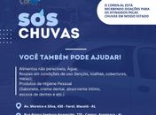 Coren-AL arrecada doações para os atingidos das chuvas no Estado