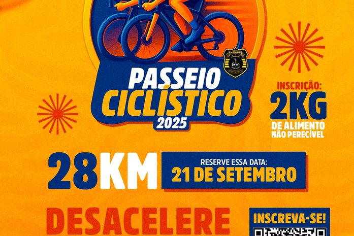 Prefeitura de Delmiro Gouveia, por meio da SMTT, promove Passeio Ciclístico 2025 com 28 km de percurso