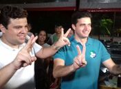 Rui Palmeira e vice, Marcelo Palmeira, foram recebidos em restaurante