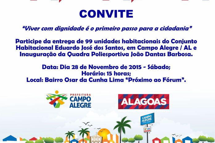 Prefeitura de Campo Alegre entrega conjuntos e quadra poliesportiva