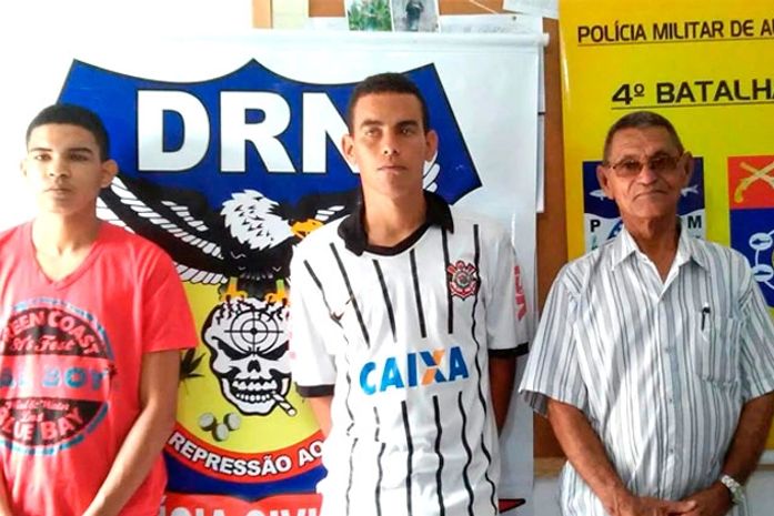Operação conjunta prende três acusados de diversos crimes em Maceió