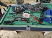 Material apreendido por militares do BPA.