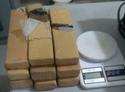 Droga apreendida na operação