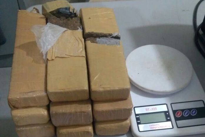 Droga apreendida na operação