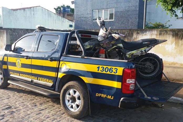 Moto apreendida pela PRF