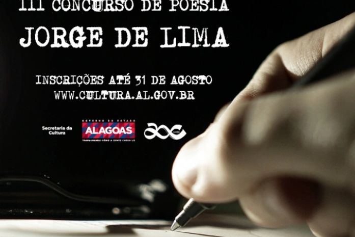 Inscrições para o III Concurso de Poesia Jorge de Lima seguem até 31 de agosto