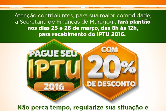 Secretaria de Finanças de Maragogi faz plantão de serviços na Semana Santa