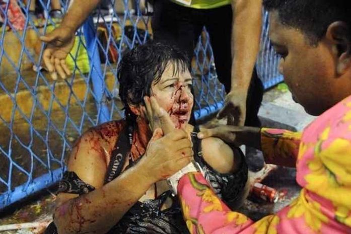 Acidente deixa feridos na Marquês de Sapucaí