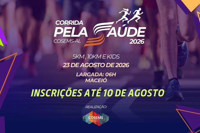 Corrida Pela Saúde 2026 reforça compromisso do Cosems Alagoas com a promoção da saúde e da qualidade de vida
