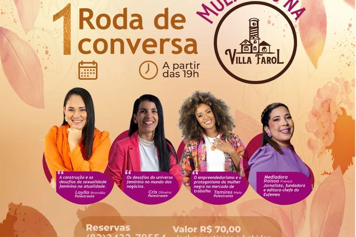 Sexualidade, negócios e protagonismo feminino: Bistrô Farol promove 1ª roda de conversa para mulheres nesta quinta (30)