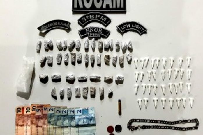 Polícia encontrou junto com suspeito pinos de cocaína em Arapiraca