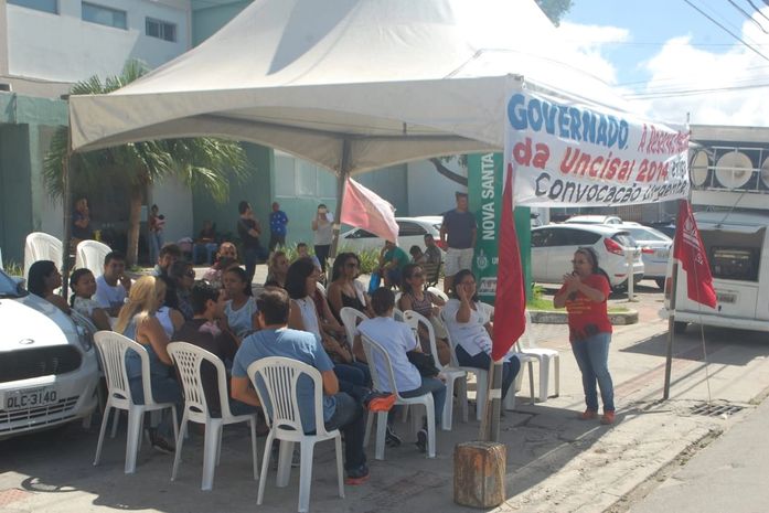 Em ato na Santa Mônica, reserva técnica da Uncisal cobra nomeações