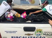 Produtos foram recolhidos e levados ao aterro sanitário da capital. 