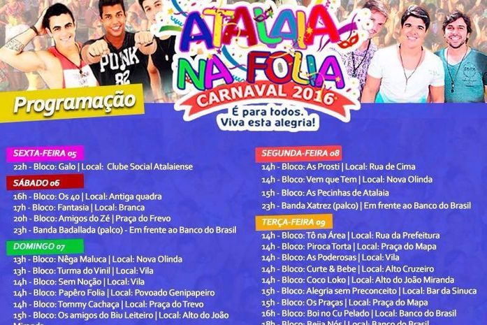 Prefeitura de Atalaia confirma festa de carnaval