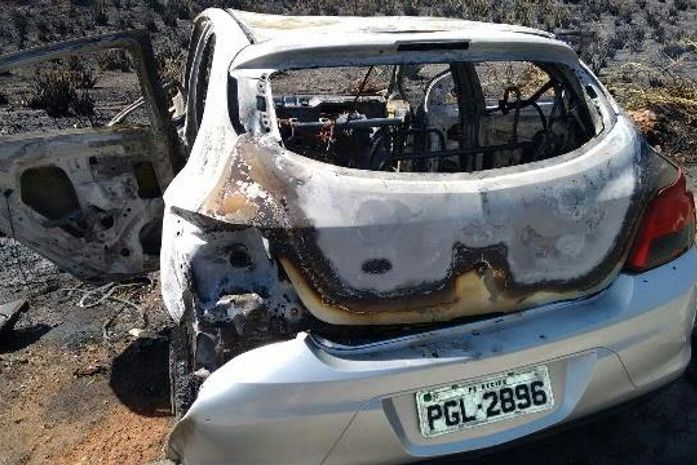Carro incendiou após acidente