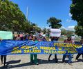 Trabalhadores do Veredas protestam novamente pelo sexto mês de salário atrasado