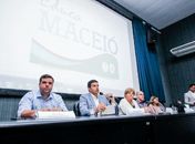 Prefeito Rui Palmeira, vice Marcelo Palmeira e gestores