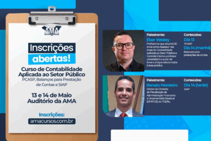 AMA abre inscrições para curso de Contabilidade Aplicada ao Setor Público