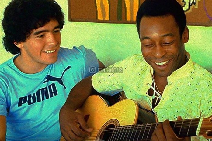 Maradona e Pelé, primeiro encontro