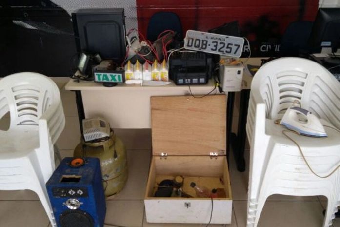 Material recuperado durante ação em Girau do Ponciano