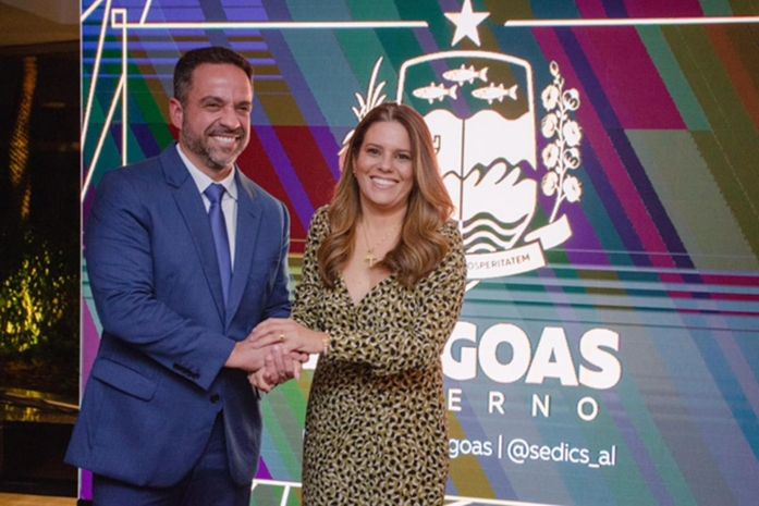 Governador Paulo Dantas e a secretária Caroline Balbino