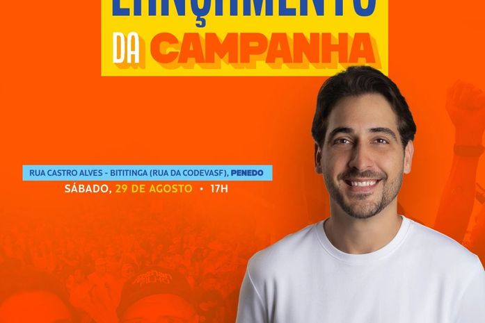 Com mega ato em Penedo, Guilherme Lopes oficializa candidatura à Assembleia Legislativa