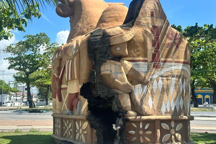Polícia diz que vandalismo contra escultura do Alagoas Feita à Mão será punido com rigor