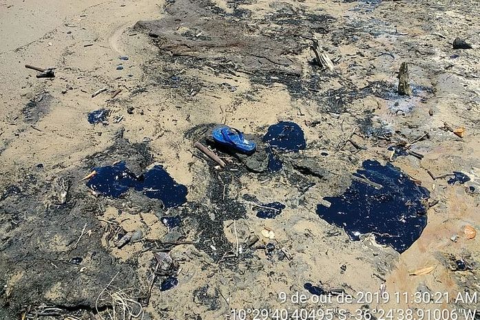 Ibama e Marinha encontram manchas de óleo na Foz do São Francisco