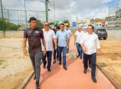 Complexo poliesportivo do Parque Ceci Cunha será inaugurado com Bello Soares e Falcão, os Reis do Futevôlei e Futsal