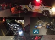 Colisão frontal entre carro e moto deixa uma pessoa morta e outra ferida na AL-220
