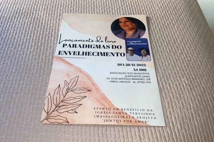 Escritora lança novo livro, "Paradigmas do Envelhecimento", no próximo dia 29, em Maceió