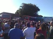 Moradores de bairros da parte alta protestam contra alteração em itinerário de ônibus