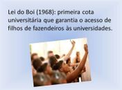 

A Lei do Boi,  cota para branc@s na Universidade, durou 20 anos, e isso  não causou todo esse avexame na sociedade. Por quê?
