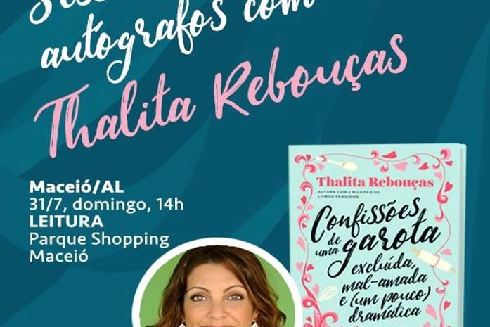 Best-seller da literatura juvenil, Thalita Rebouças fará sessão de autógrafos no Parque Shopping