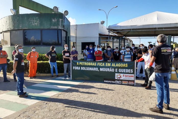 Petroleiros em greve
